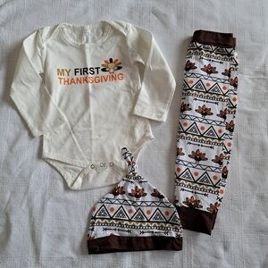 Thanksgiving boys size 2/3 or 100 3 piece outfit boys